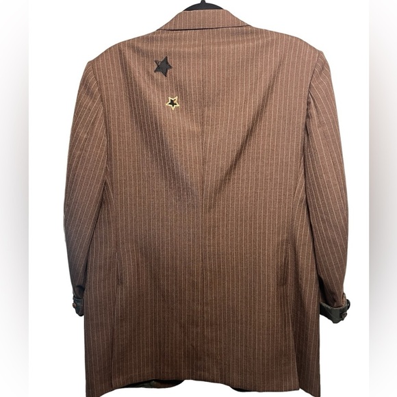 Handmade Blazer Patchwork Stars Western Boho - Picture 8 of 8